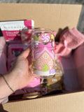 Gingerbread house glass can tumbler 16oz